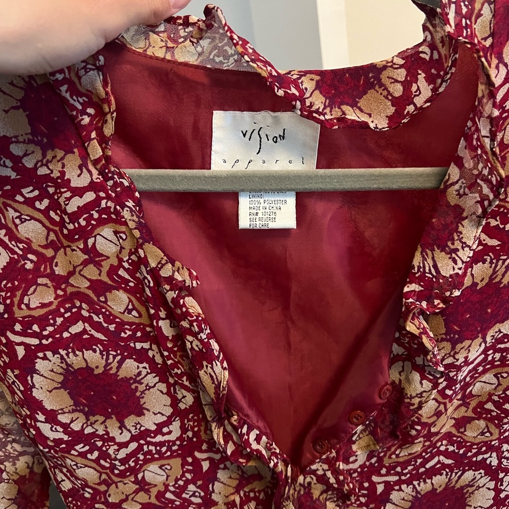 Vintage 90s y2k sheer v neck midi dress - Picture 7 of 7